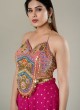 Rani Embroidered Georgette Palazzo Crop Top Set